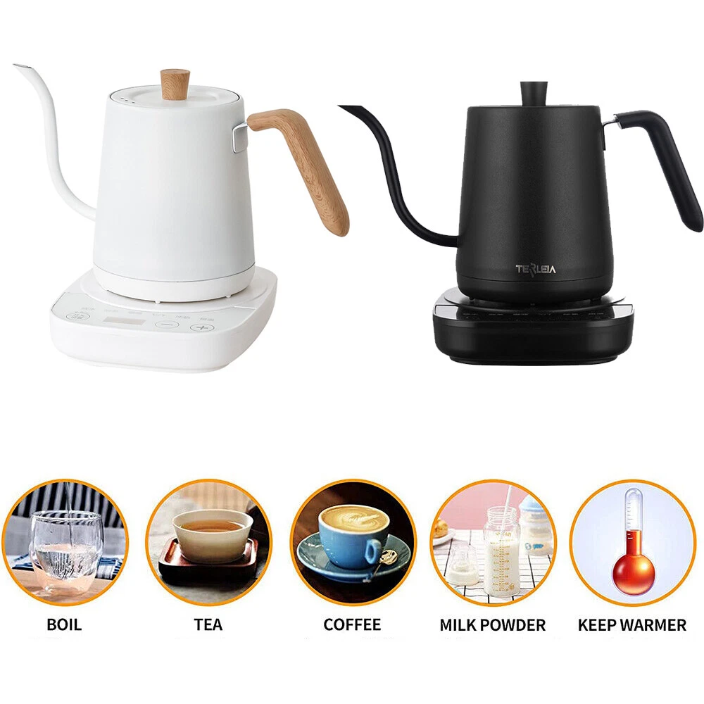 Electric Gooseneck tea Coffee Kettle 800ml Variable Temperature  Control/Presets