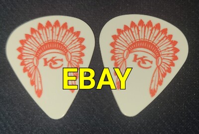 Kansas City Chiefs Novelty Guitar Pick  Cool Pair Of Picks 1 Sided Retro Logo KC