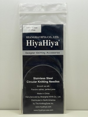 HiyaHiya 9'' Stainless Steel Circular Knitting Needles US Size 4