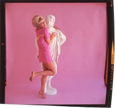 Elke Sommer Barefoot Leggy Pin Up 1960s Original 2.25 x 2.25 Camera Transparency
