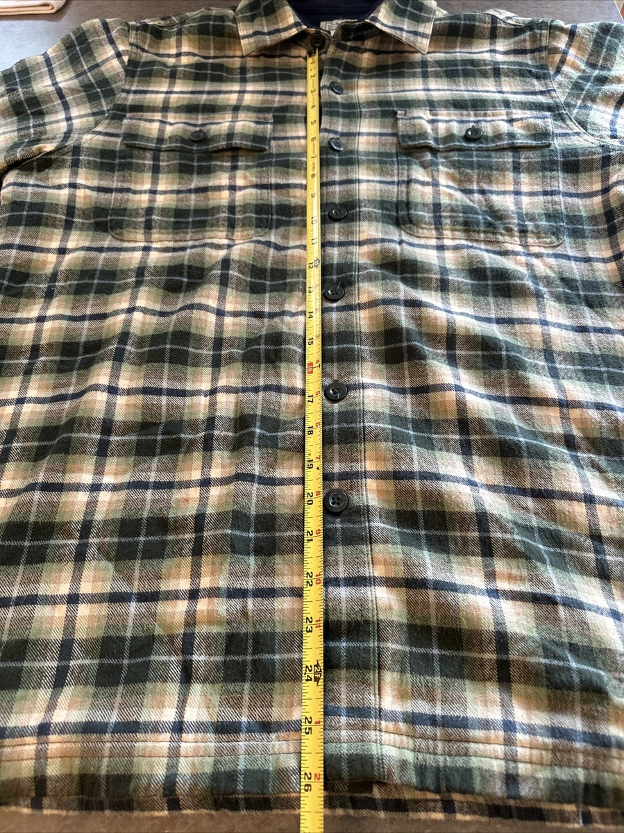 LL Bean Mens Plaid Fleece Lined Flannel Shirt Jacket Sz Med LL Bean Mens Plaid Fleece Lined Flannel Shirt Jacket Sz Med