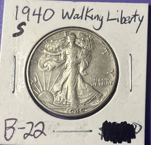 1940-S Walking Liberty Half Dollar XF