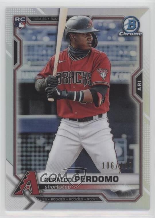 2021 Bowman Chrome Refractor 106/499 Geraldo Perdomo #98 s3g
