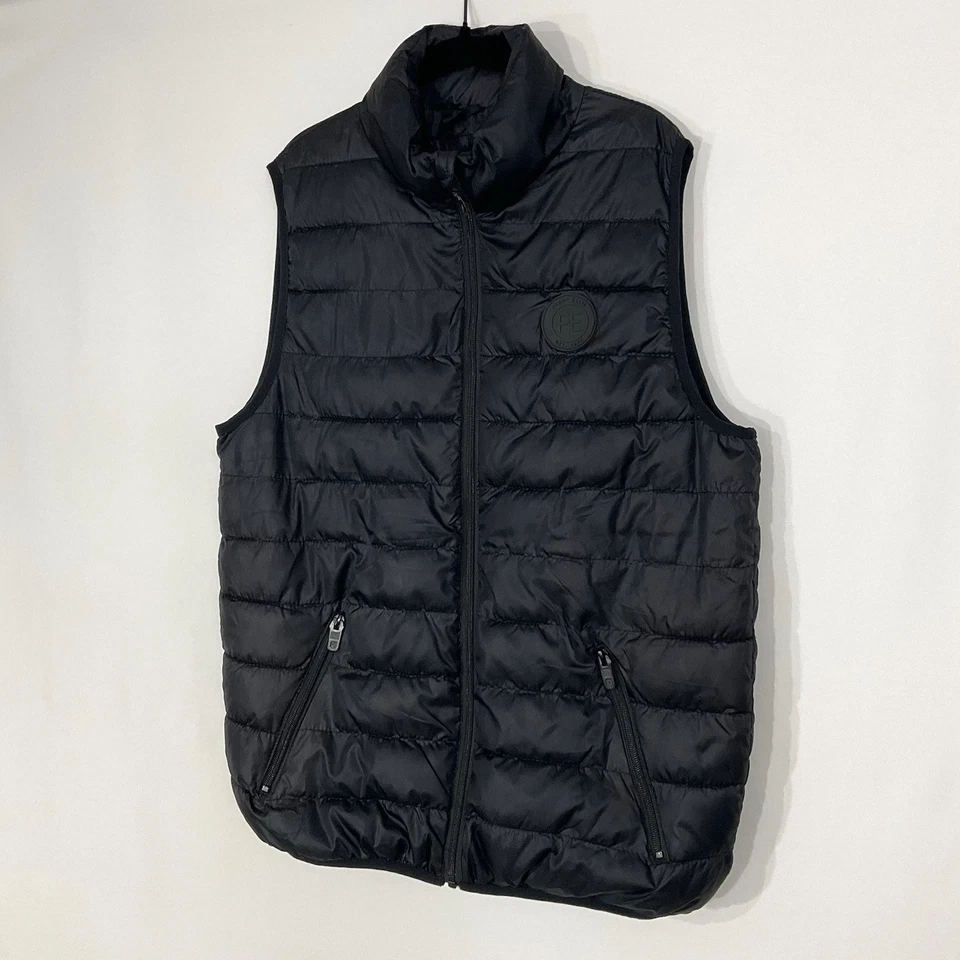 Perry Ellis портфолио черный выстеганный пуховик жилет средний легкий молнии карманы - Изображение 2 из 4