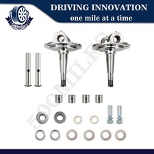 New Pair Straight Axle Round Spindle With King Pin Kit For Ford 1928 1929 - 1948 New Pair Straight Axle Round Spindle With King Pin Kit For Ford 1928 1929 - 1948