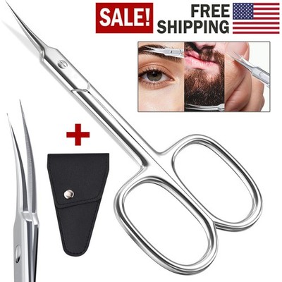 Cuticle Scissors Extra Fine for Manicure and Pedicure, Curved Blade Nail Scissor