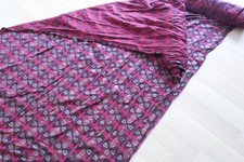 Vintage African Ankara Wax Print Fabric - Magenta Plum Geometric 200" x 42"