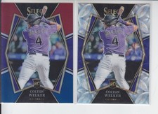 2 - 2022 Select COLTON WELKER RC Red White Blue + Silver Scope Prizm Rockies 117