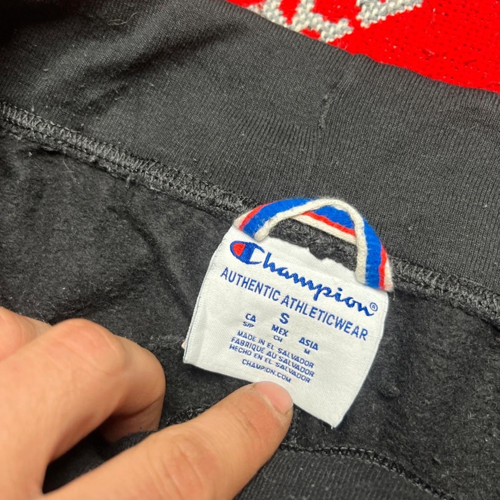 Vintage Champion Women’s Black Jogging Bottoms | S image 4