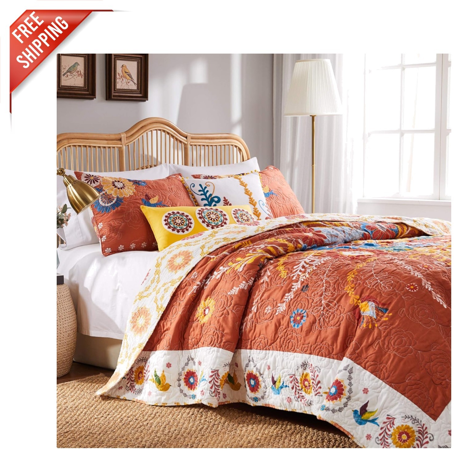 - 3-piece King/cal King, Floral Design