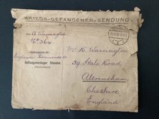 WW1 - Cover 24-10-1918 - Stendal P.O.W Camp- Germany to Altrincham, Cheshire.