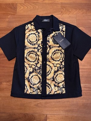 VERSACE KINDER BEDRUCKTES MILANO-STICH SHIRT Größe 8 Jahre 