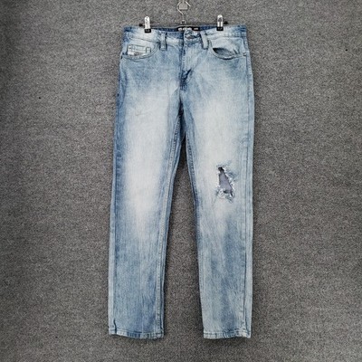 Ecko Unltd Jeans Mens 30x30 Blue Athletic Straight Medium Wash Stretch Denim