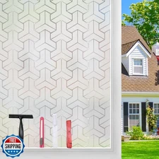 JAYONG Window Privacy Film,Static Cling Frosted Window Film,Decorative for Ba
