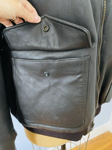 Giacca da volo bomber vintage anni 90 LL Bean pelle uomo XXL alta USA Thinsulate - Foto 10 di 19
