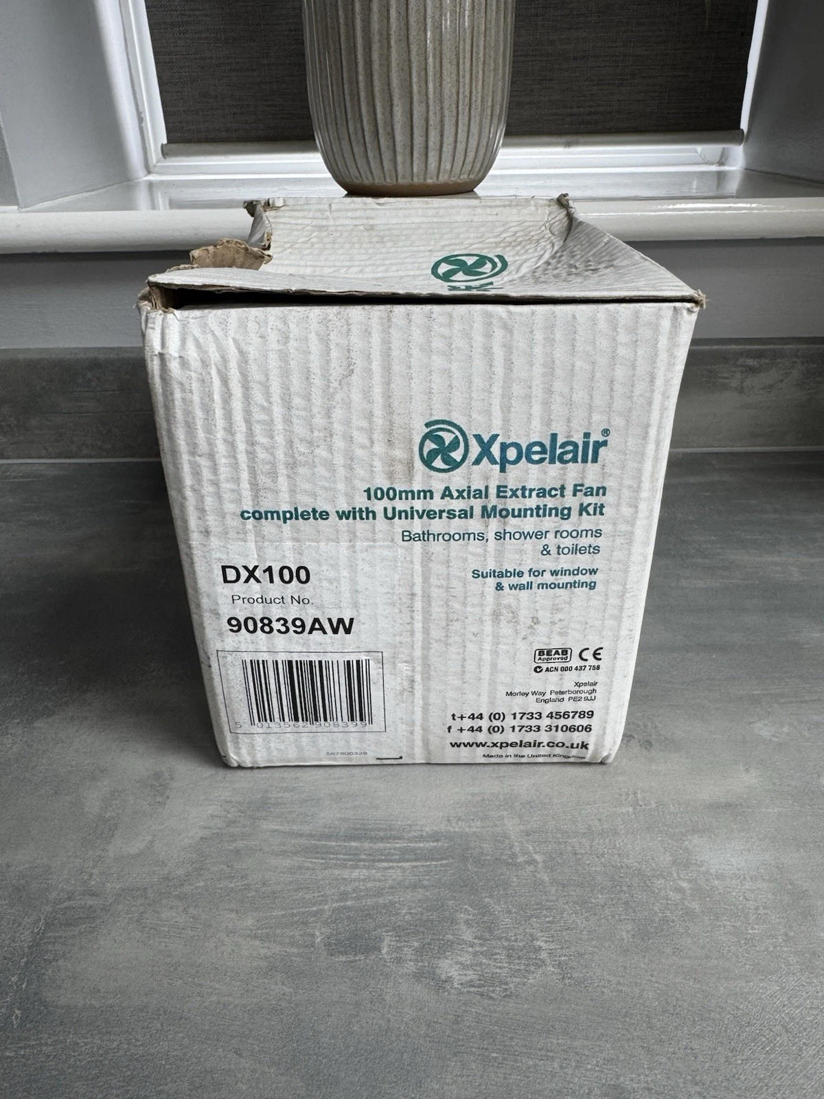 Xpelair 100mm Axial Extract Fan With Universal Mounting Kit DX100 90839AW New 2