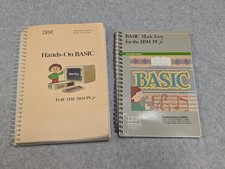 Vtg IBM PCjr Basic Programming Manuals  Hands-On / Made Easy  Spiral Bound
