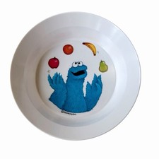 Vintage Sesame Street Cookie Monster Bowl Melamine 1977 RARE Cookie Monster Bowl