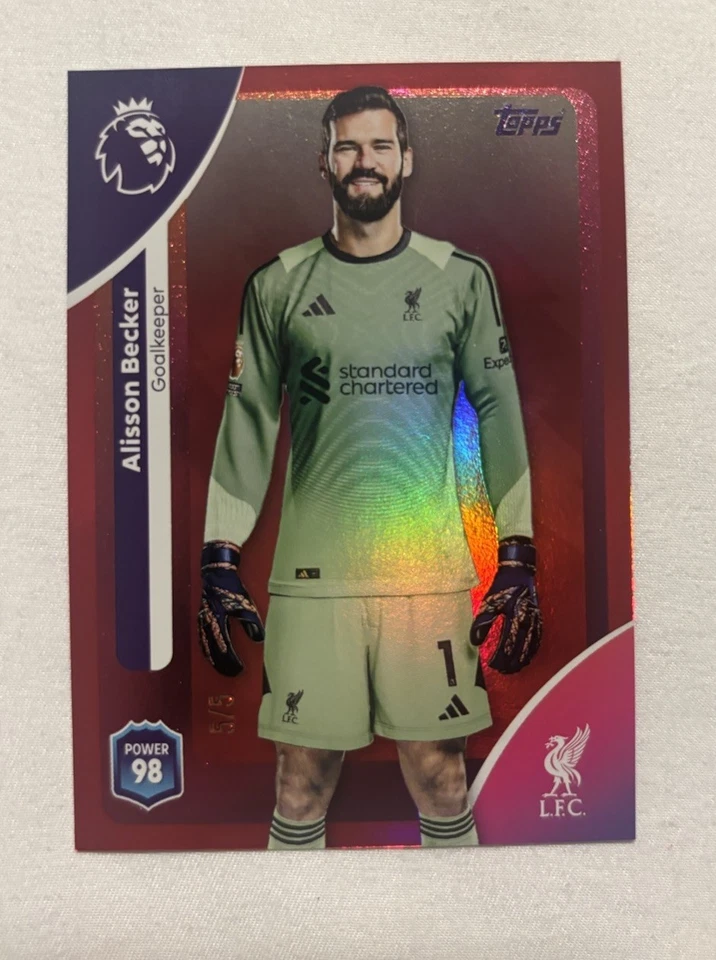 2026 TOPPS PREMIER LEAGUE ALISSON BECKER 5/5 - Image 2 of 4