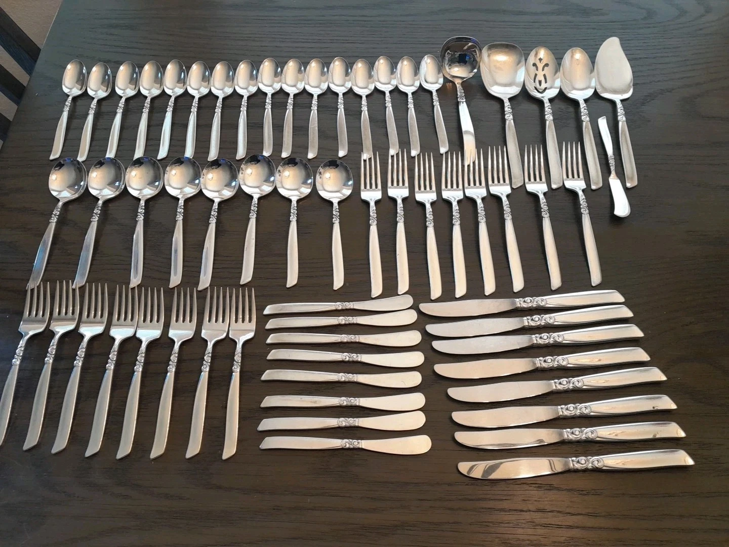 Oneida South Seas Community Silver Plate Silverware 62 Pieces Spoon Fork Knive