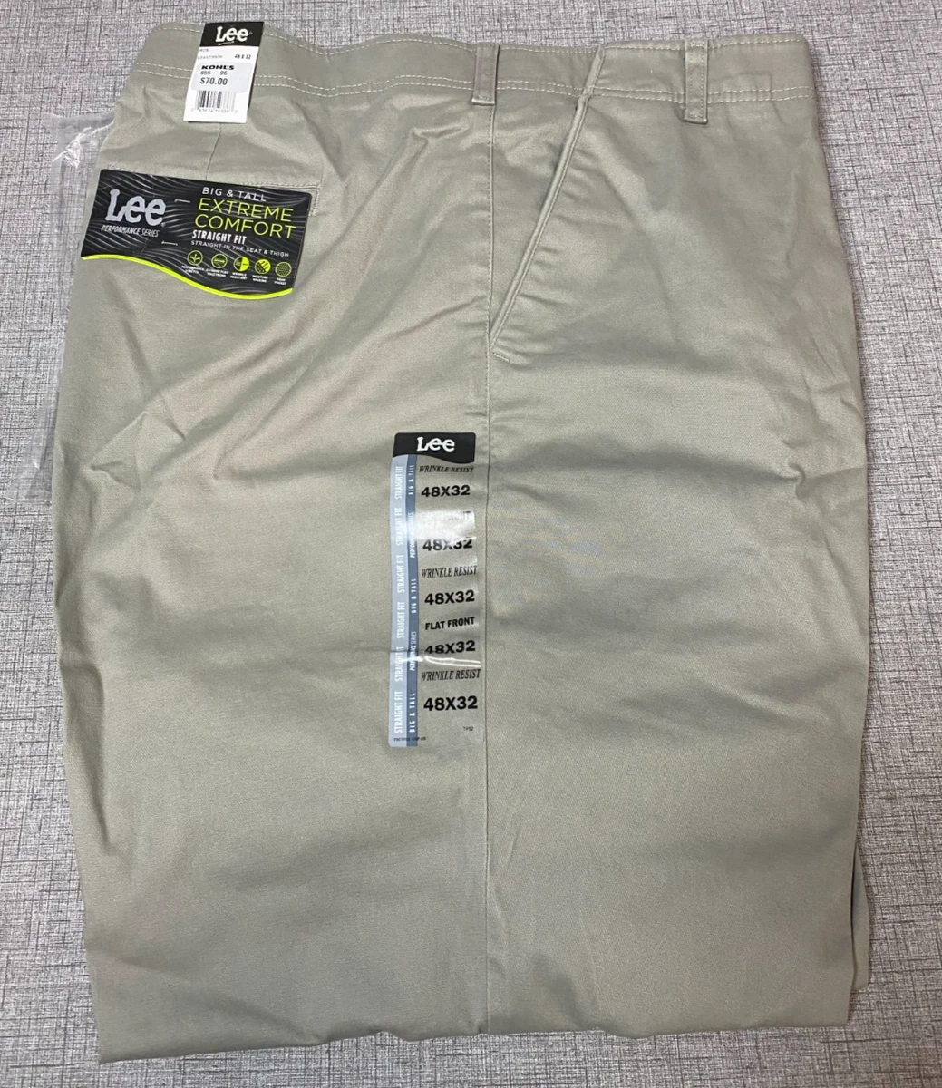 Lee En's Perforance Series Tri-Flex No Iron Relaxed Fit Pant, Pebble