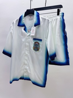 Casablanca high-end vacation shirt shorts, Hawaii beach vacation set
