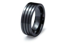 Classic Black  Ceramic Triple Groove Line Des...