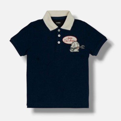 Amiri Boy's Station Patch Short-Sleeve Polo Shirt Size 4