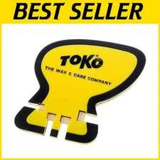 Universal Wax Ski Tuning Tool – Ambidextrous Scraper Sharpener in Bright Yellow