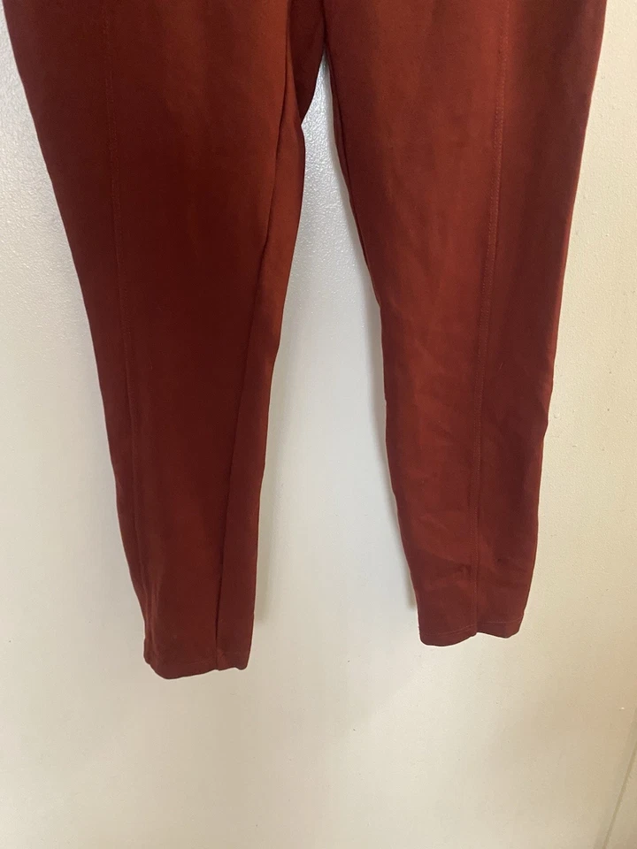 "Pantalones de gamuza sintética marrón Rachel Zoe para mujer talla 10 cintura 32"" 34"" entrepierna 28""" Foto 3 de 4