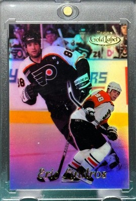 ERIC LINDROS RARE GOLD HOLO REFRACTOR CHROME SPORTS CARD NHL FLYERS MINT