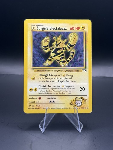 Lt. Surge's Electabuzz 27/132 Rare Gym Heroes Pokemon Unlimited MP
