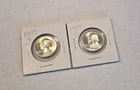 2) 1947 D And S Mint Washington Silver Quarter. Very Sharp And Flashy Gem Unc.