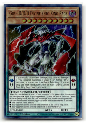 Go! - D/D/D Divine Zero King Rage GFP2-EN080  Ultra Rare Ghosts From the Past: T