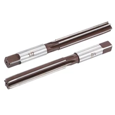 2pcs 1/2" Hand Reamer H8 Alloy Tool Steel 6 Flutes Straight Shank Cutter
