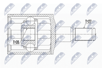 Nty Gelenksatz Antriebswelle NPW-CH-028 FüR Jeep Cherokee Kk Crd 4X4 Allrad Van