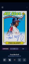 Topps Bunt Midsummer Classic 24 Fred McGriff Signature Super Rare DIGITAL
