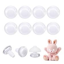 18mm Moon Safety Eyes, 26Pcs Realistic Doll Crocheting Safety Eyes White