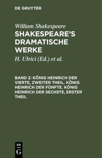 KöNig Heinrich Der Vierte, Zweiter Theil. KöNig Heinrich Der FüNfte. KöNig Heinr-image