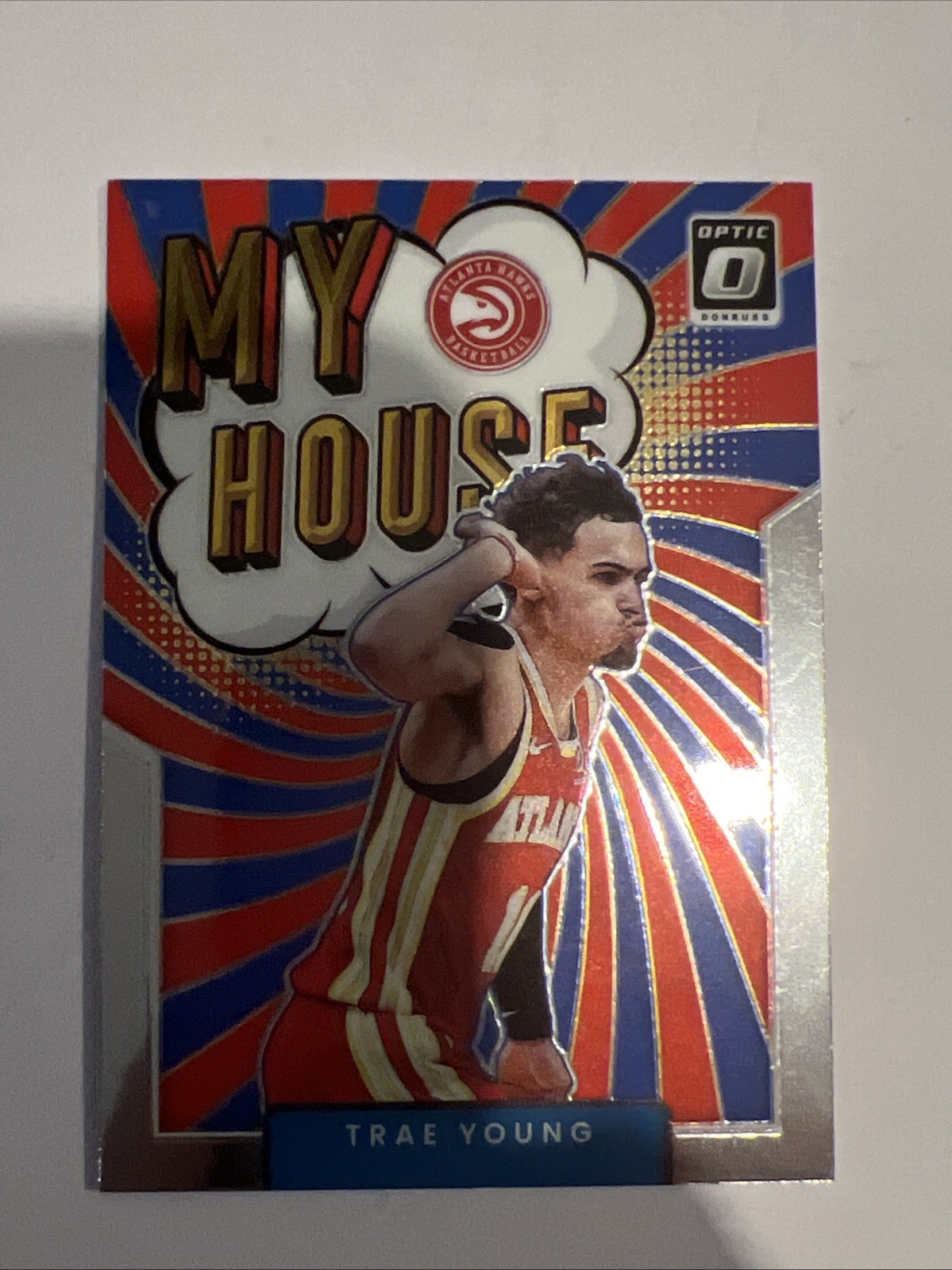 2021-22 Panini Donruss Optic My House Green Shock Prizm #14 Trae Young Hawks