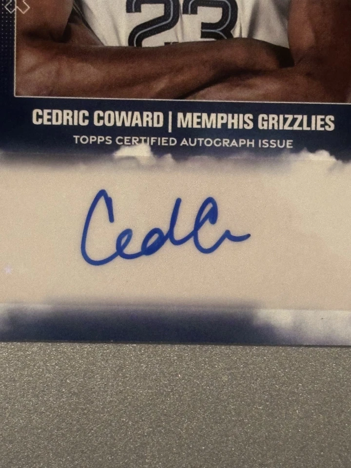 2025 Topps Cedric Coward Contemporary Marks Auto Rookie CM-CC Memphis Grizzlies - Image 3 of 4