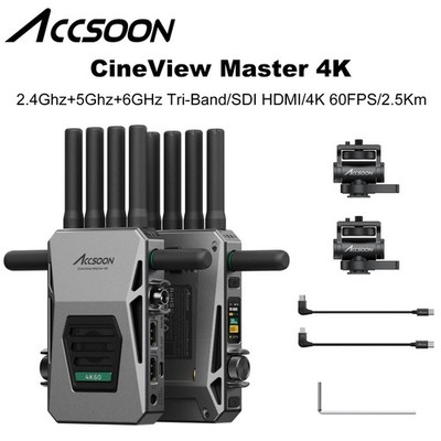 Accsoon CineView Master 4K Wireless Video Transmission Transmitter Receiver New