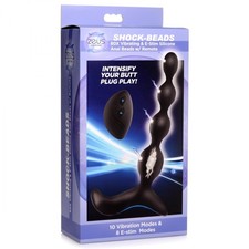 Zeus Shock-Beads 80X Vibrating  E-Stim Silicone Anal Beads w/ Remote