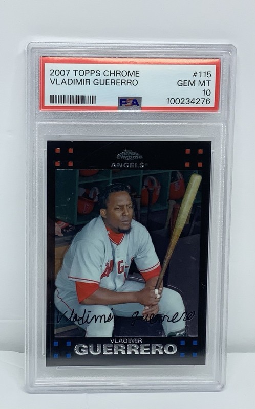 Topps Chrome 2007 Vladimir Guerrero #115 Los Angeles Angels PSA 10