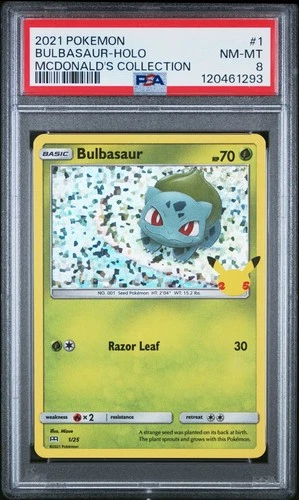 PSA 8 - 2021 Pokemon Mcdonald's Collection #1 Bulbasaur Holo Collection