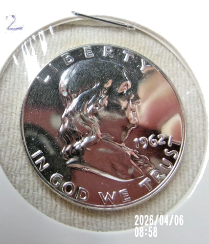 1962 (P) Franklin Half Dollar  Proof 90% Silver