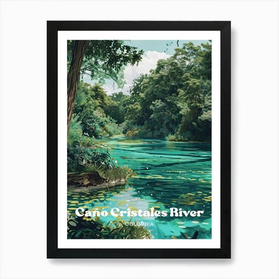 Cano Cristales River Colombia Art I Framed Wall Art Poster Canvas Print Picture