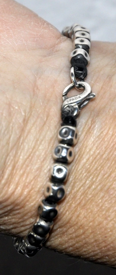 BRACCIALE SPADARELLA CON PICCOLE PEPITE IN ARGENTO 925 - USATO SENZA SCATOLA - Immagine 2 di 4