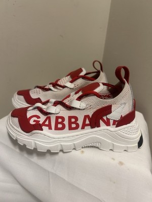 $545 Dolce & Gabbana White Unisex Kid's Daymaster Mesh Sneaker Shoe US12.5/EU 30