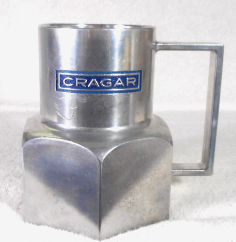 Vintage 1970's Cragar Hex Nut CHUG-A-LUG Advertising Mug